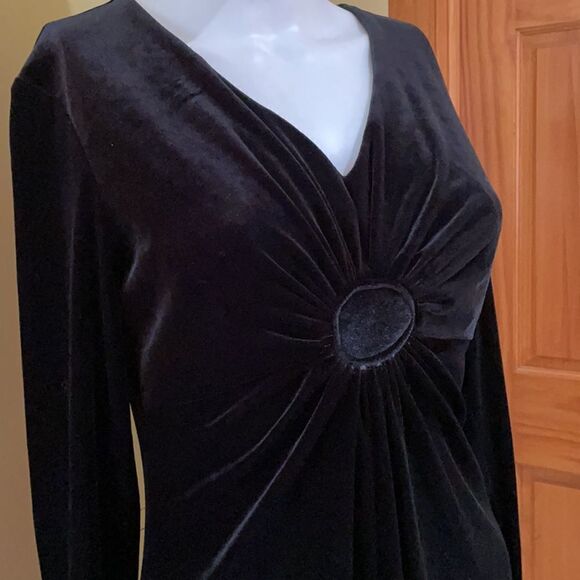 Coldwater Creek p6 Black Velvet Dress - Picture 2 of 7